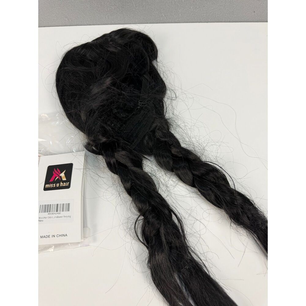 Wednesday Addams Costume Accessory Bundle Wig Cap Nails Tattoos Girls